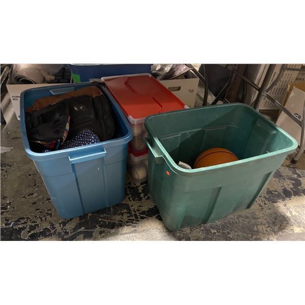 Group of Sports Balls, Bags/Backpacks, Bins of Baseballs, Etc.
