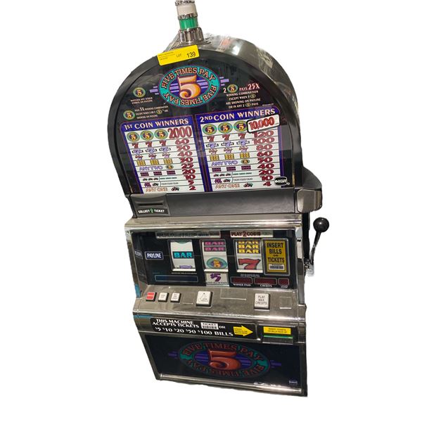 Five Times Pay $5 Slot Machine - Max Win 14,000 Credits