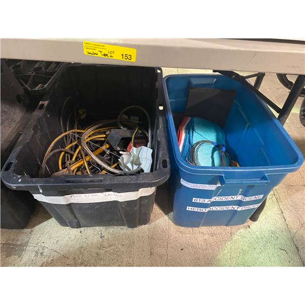 Group of Misc - Wires, Cables, Storage Box, Towels, Etc.