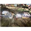 Image 1 : Vivo TV Mount Stands with Hardware, Pallet Strapping Kit, and Tote of Black Body Bags