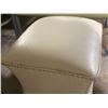 Image 2 : Group of 2 Olive Green Vinyl Chairs w/White Ottoman