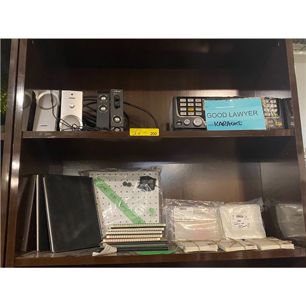 Karaoke Machine with Bose & Creative Speakers, Props from Episode 206 (Cheques, Napkins, Envelopes),