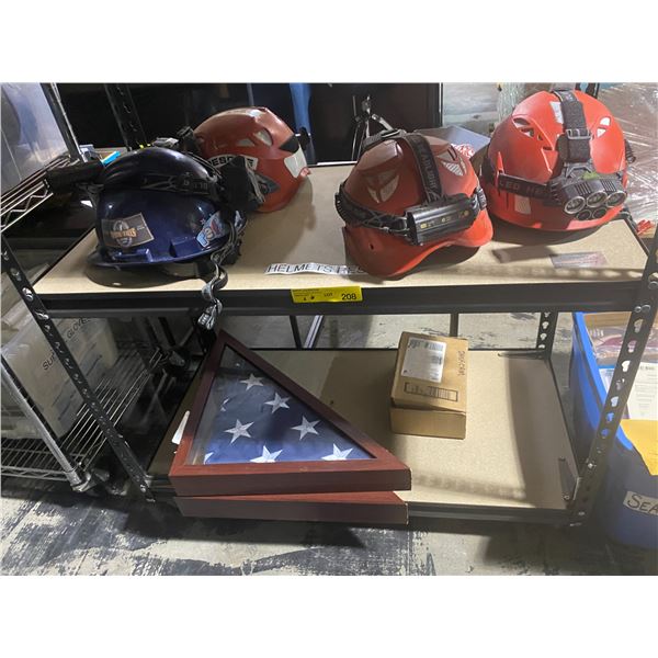 Group of Props - Rescue Helmets, Flags, Etc.
