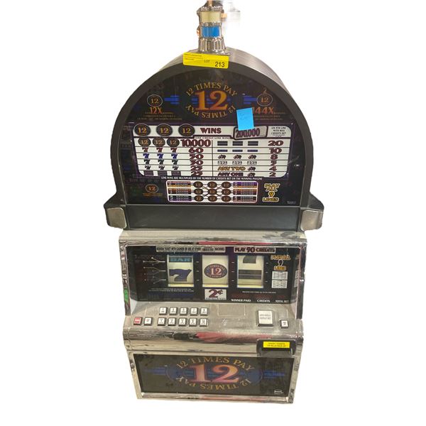 12 Times Pay Casino Slot Machine - 9-Line Play, Multipliers Up to 144x