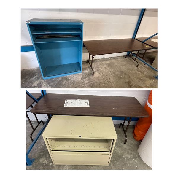 x2 Folding Tables & Filing Cabinets