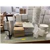 Image 1 : Group - Shrink Wrap & Handle, thick Poly Garbage Bags (Uline), Buckets