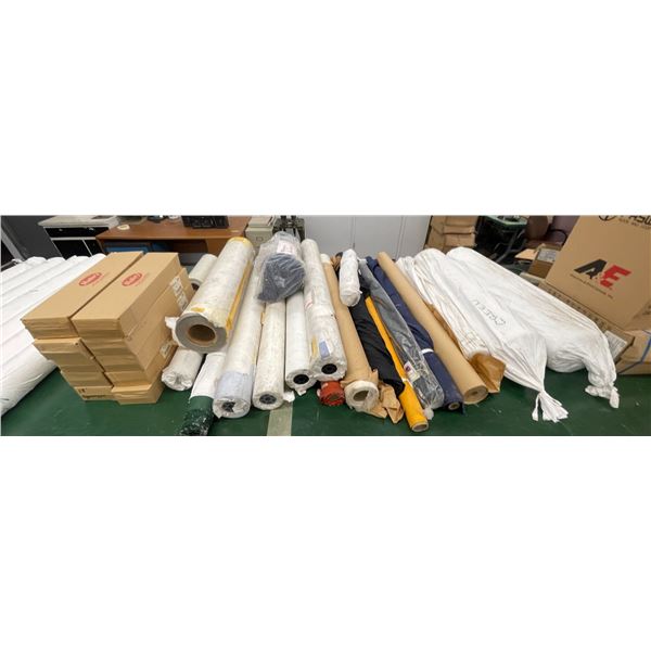 Group - Mallory Squeegee's (x10), Misc. Rolls of Material