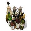 Image 1 : Group of Barware & Decor: Assorted Wine & Spirit Bottles, Pair of Silverplate Carafe Warmers, Cerami