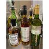 Image 2 : Group of Barware & Decor: Assorted Wine & Spirit Bottles, Pair of Silverplate Carafe Warmers, Cerami