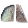 Image 1 : Pair of Beautiful Natural Stone Bookends - Agate Geode & Gray Marble