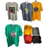 Image 1 : 20 Mixed T‑Shirts: Space/Alien Graphics & Plain — Sizes M & L, Assorted Colors
