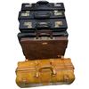 Image 1 : 6 Pcs Mixed Vintage Briefcases: Hard‑Shell Attaches & Leather Doctor Bag