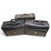Image 1 : Set of 3 Lawyer-Style Black Locking Wheeled Briefcases