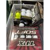 Image 4 : 2 Shelves Movie Prop Bundle - Body Bag, Straight Jacket, Alien Ooze Jars, Sports Balls