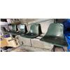 Image 1 : Row of 4 Green Stadium Beam Seats - Movie Props