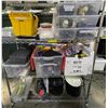 Image 1 : 3 Shelves of Mixed Movie Props - Cigars, Gamer Headsets, Ear‑Muffs, Padding Helmets, Cleani