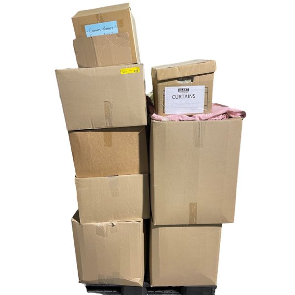 Pallet of Movie & TV Set Curtains & Bedding