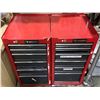 Image 2 : 2 Husky Red Stackable Tool Chests - 19 x 15 x 29" tall - No Keys