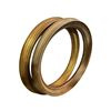 Image 1 : 2 Round Golden Wood Frames - 32" Diameter