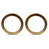 Image 2 : 2 Round Golden Wood Frames - 32" Diameter