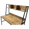 Image 2 : Rustic-Style Wood and Metal Desk with Hutch Shelf