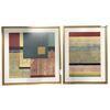 Image 3 : 4 Framed Abstract Painting - Largest is 25" x 25"