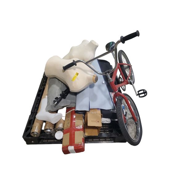 Pallet of Set Dec Goods - Including Torso Mannequins & Bike