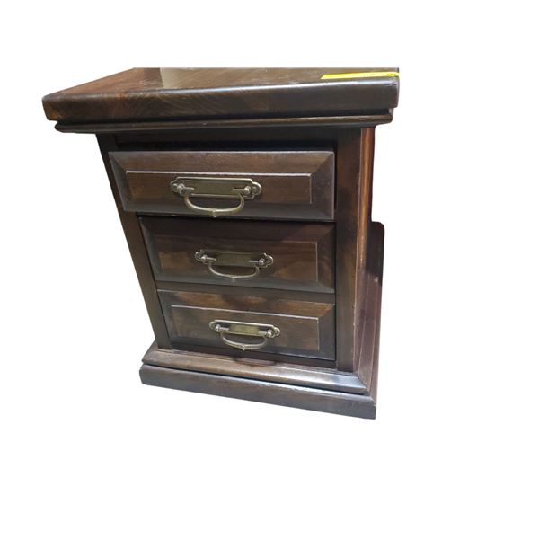 Harmony 3 Drawer Wood Nightstand - 18" x 26" x 21" Tall