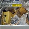 Image 6 : 4 Shelf Lot of Ironing Kit, Draft Drapes, New Rags. Tiaras & More