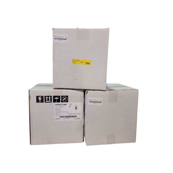 3 Glass Shade Table Lamps in Boxes by Structube