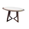 Image 1 : Round Dining Table with Stone Center - 47" Diameter