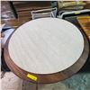 Image 2 : Round Dining Table with Stone Center - 47" Diameter