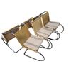 Image 1 : 6 Matching Wicker Chairs on Chrome Frames - Seat Cushions Included