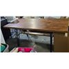 Image 1 : Large Dining Table with Metal Legs - Surface is 35" x 80"
