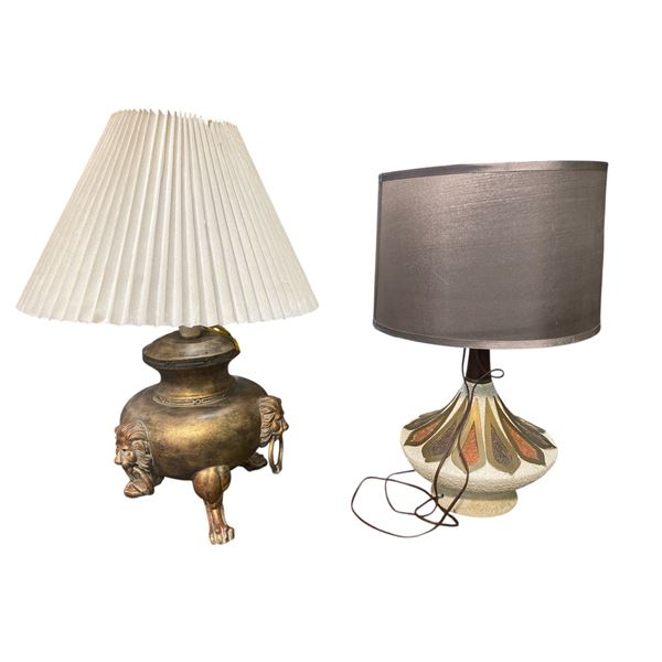 2 Vintage Table Lamps with Shades