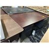 Image 1 : 2 Sturdy Metal 4 Drawer Desks - Wood Look Tops