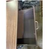 Image 3 : 5' Long Metal Desk & 2 End Tables (24 x 24 x 20" tall)