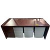 Image 1 : 3 Rolling Under-Desk 3 Drawer Metal Cabinets - No keys