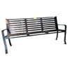 Image 2 : 6' Long Industrial Steel Bench Painted Black