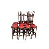 Image 1 : 16 Bentwood 32" Bar Stools - Red Seats & Nail Head Detail - Companions to Lot 382