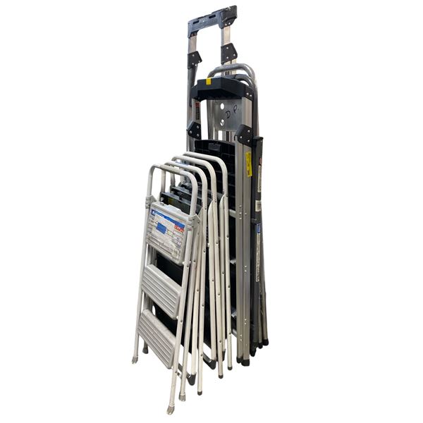 Group of 7 Folding 2 Step & 3 Step Ladders