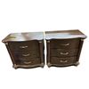 Image 1 : Pair of Klaussner 3 Drawer Night Stands - 18" x 32" x 32" tall