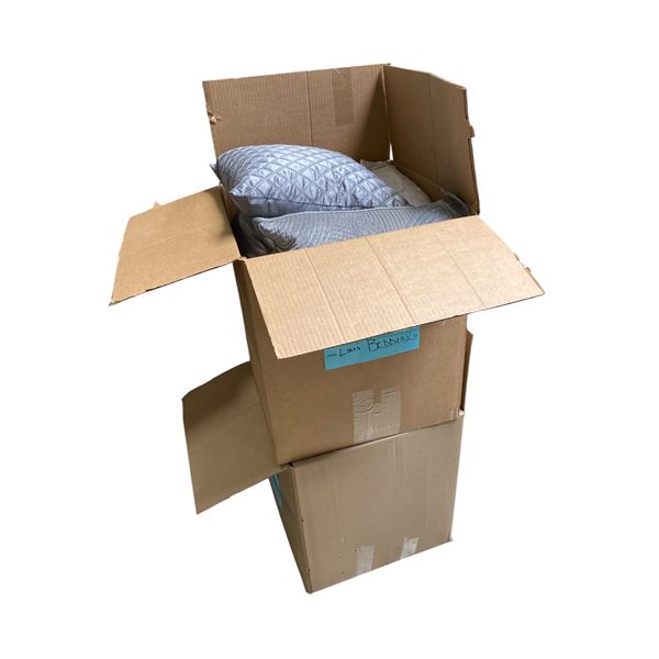 2 Boxes of Bedding from Lim's Bedroom on The Good Lawyer