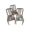 Image 1 : 3  Metal  Chairs - Gun Metal Grey