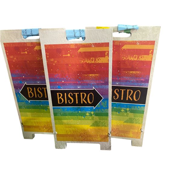 3 "Bistro" Sidewalk Signs from "Alert" TV Series