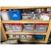 Image 1 : 3 Shelves of Bistro & Medical Supplies - Bags, Bowls, Milk Bottles & More