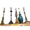 Image 1 : 5 Table Lamps - Variety of Materials - No Shades