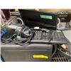 Image 4 : Shelf Lot - Dart Board, Monitor, Lock Box with Key & Kitchen Goods