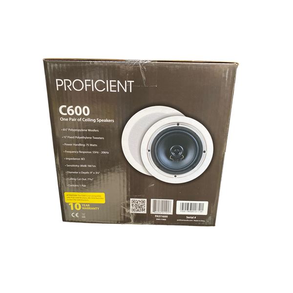 New Set of 2 Proficient C600 Ceiling Speakers