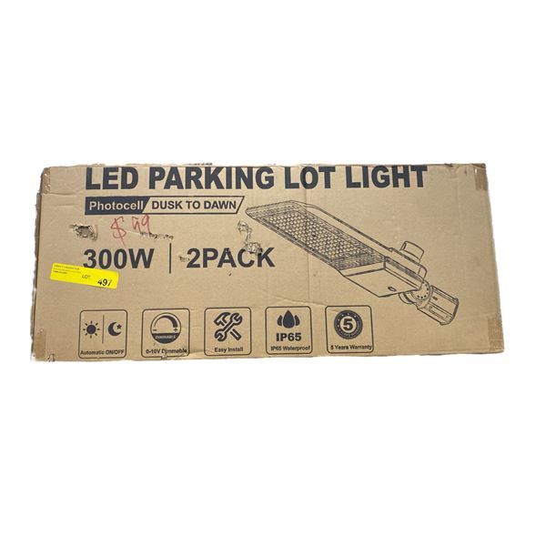 Pack of 2 Photocell 300 W Dawn to Dusk Parking Lot Lights